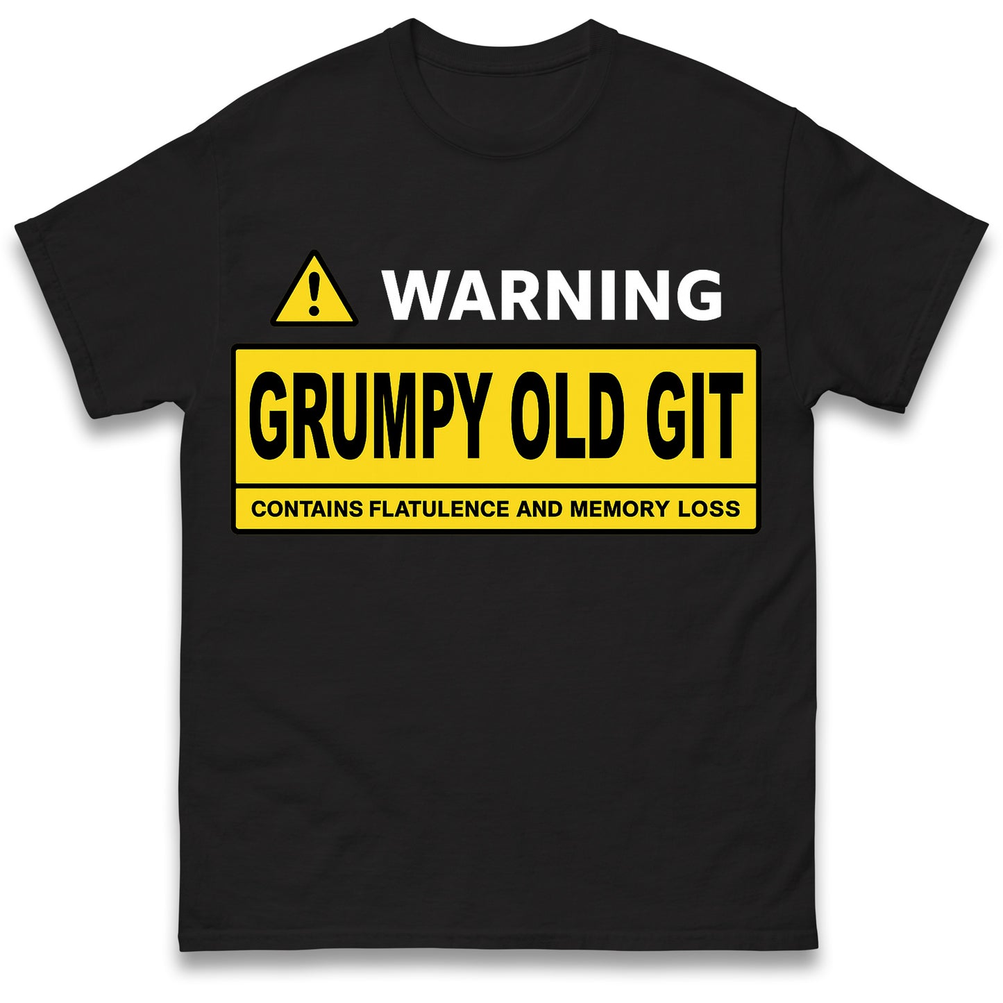 Warning Grumpy Old Git T Shirt
