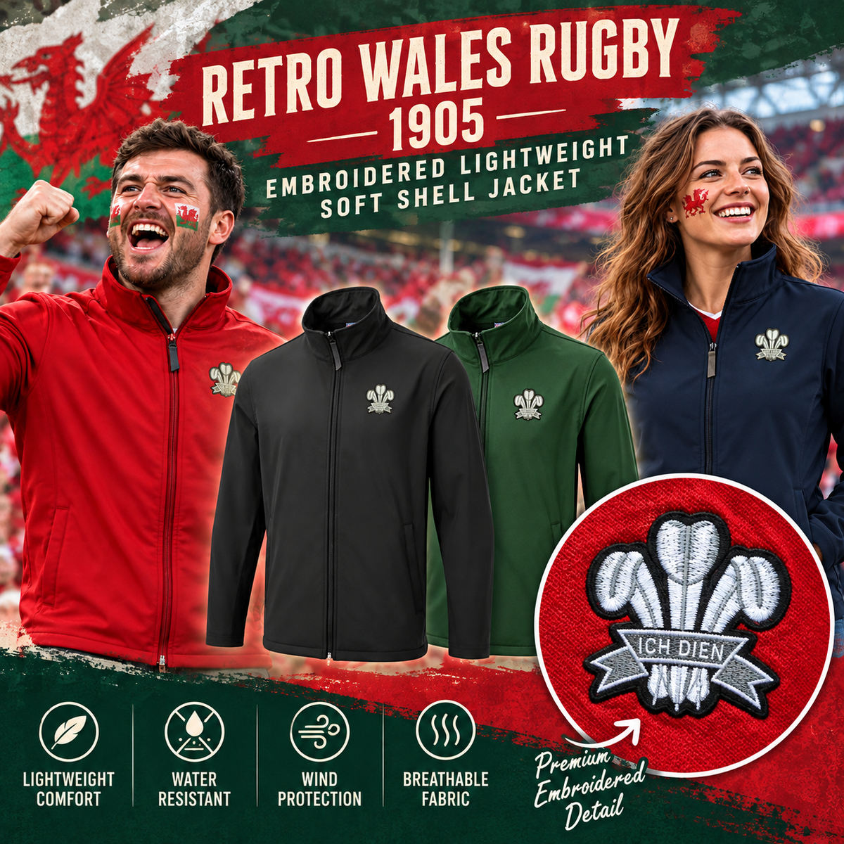 Welsh Rugby Soft Shell Jacket