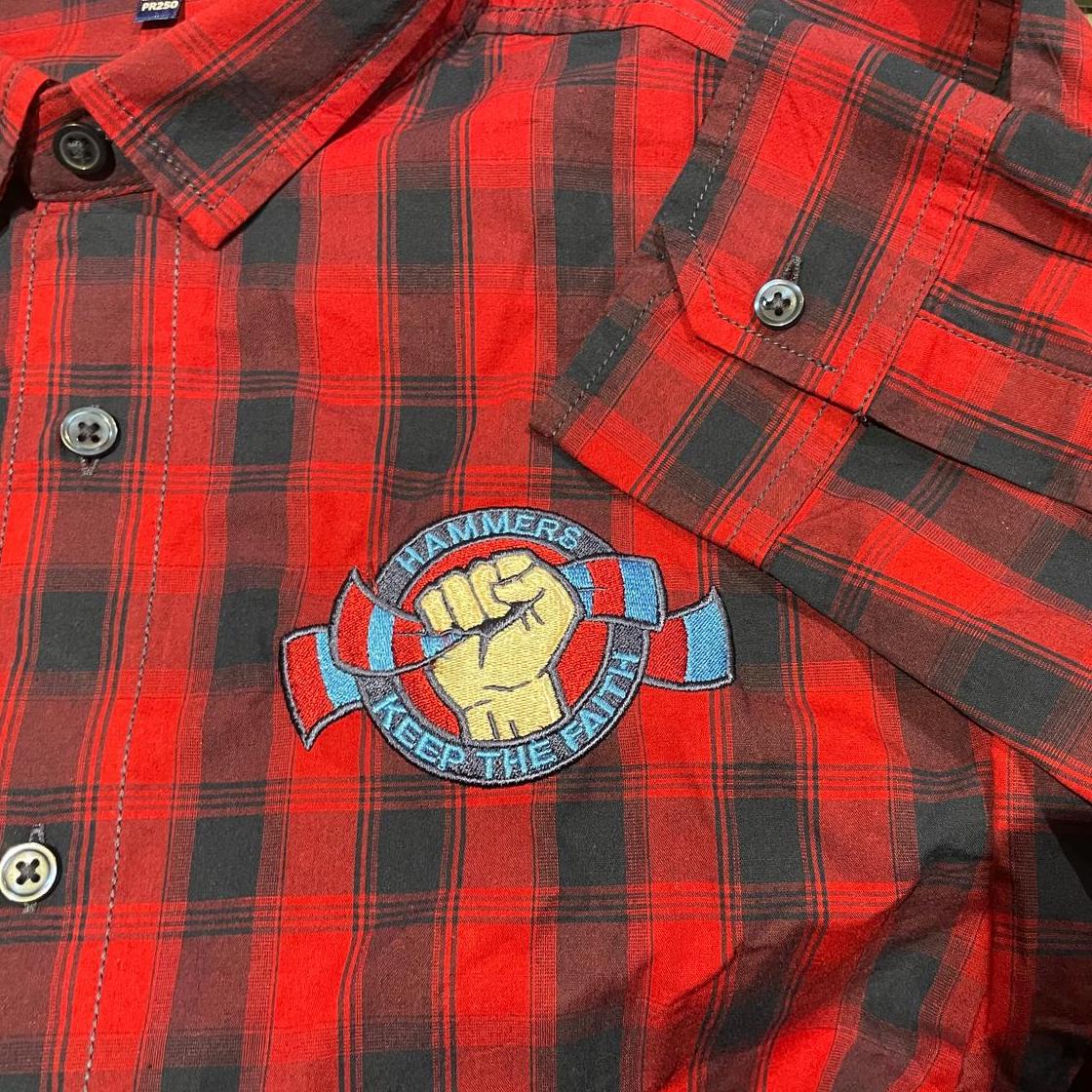 West Ham United Hammers Check Shirt
