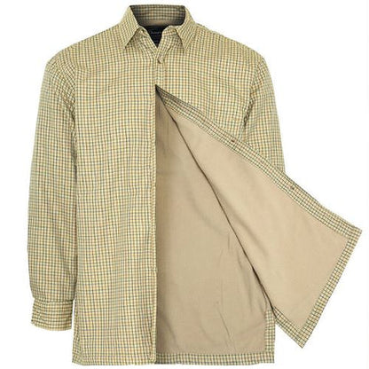 Mens Fleece Lined Check Shirt