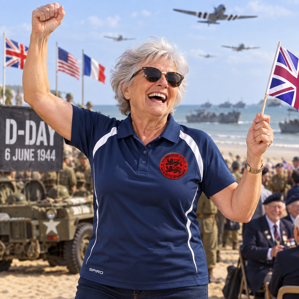 83rd Anniversary of D-Day The Battle of Normandy Polo Shirt