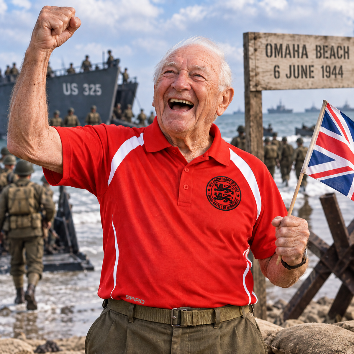 83rd Anniversary of D-Day The Battle of Normandy Polo Shirt