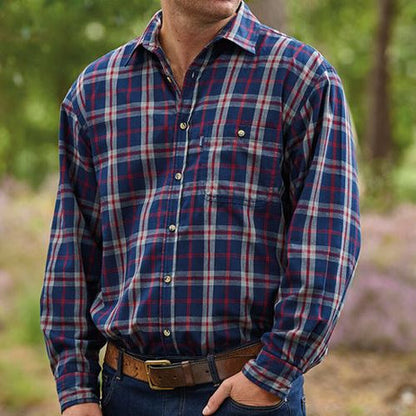 Mens Fleece Lined Check Shirt