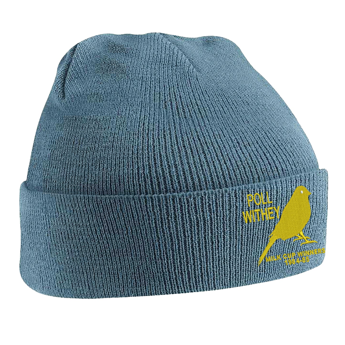 Retro Norwich Milk Cup Winners 1984-85 Embroidered Beanie Hat