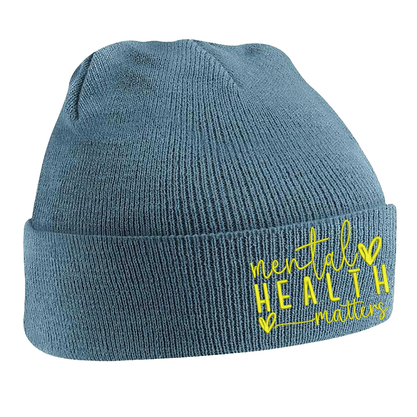 Yellow Mental Health Beanie Hat
