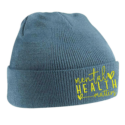 Yellow Mental Health Beanie Hat