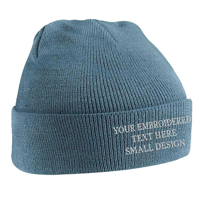 Personalised Custom Small Text Beanie Hat