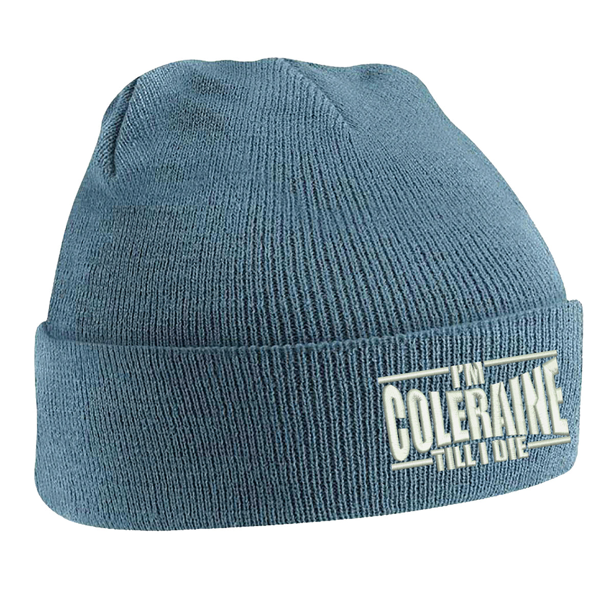 I am Coleraine Embroidered Beanie Hat