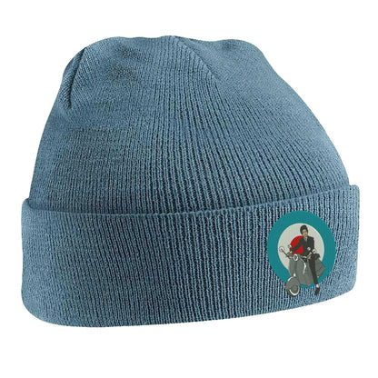 Retro MOD Scooter Embroidered Beanie Hat