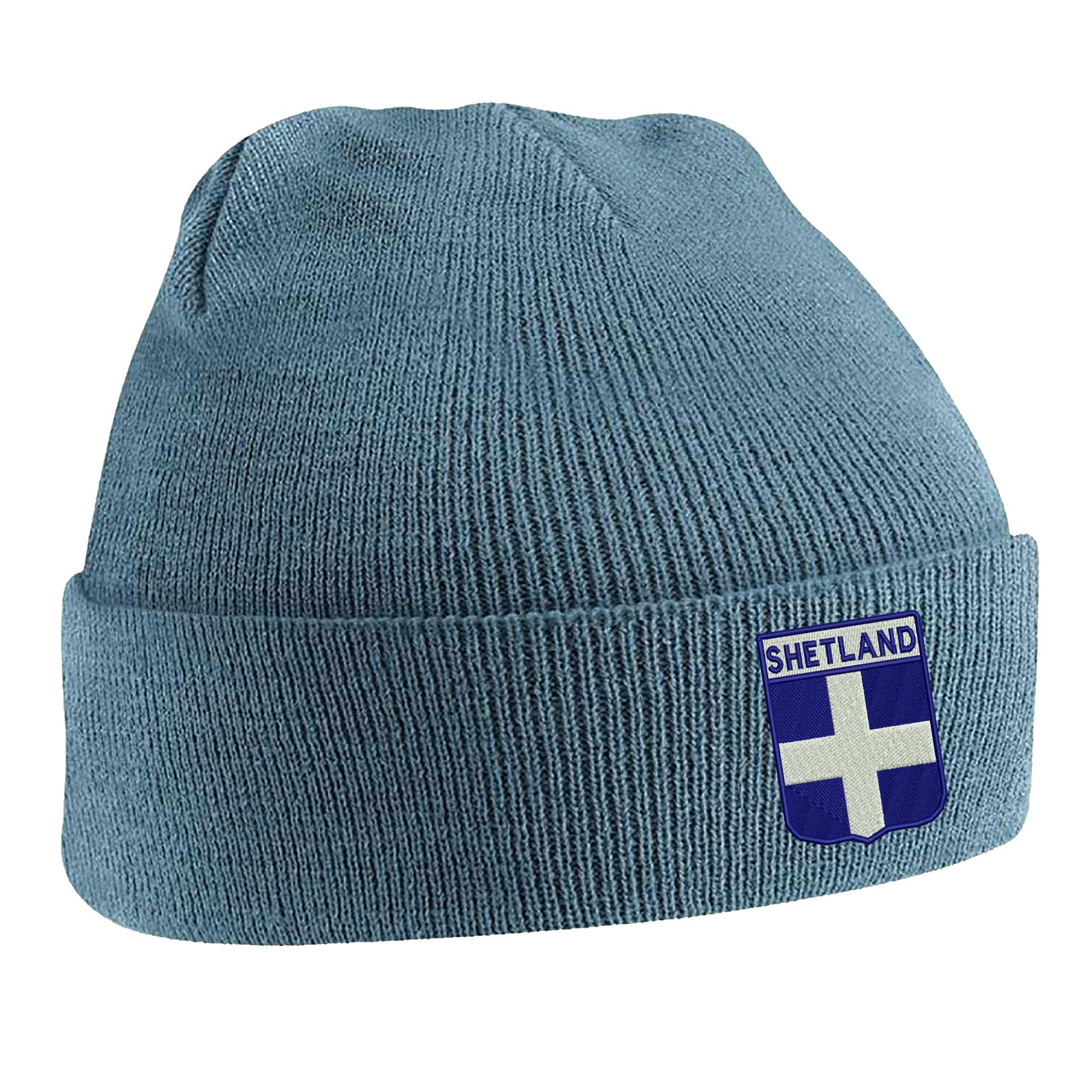 Shetland Flag of Scotland Shield Beanie Hat