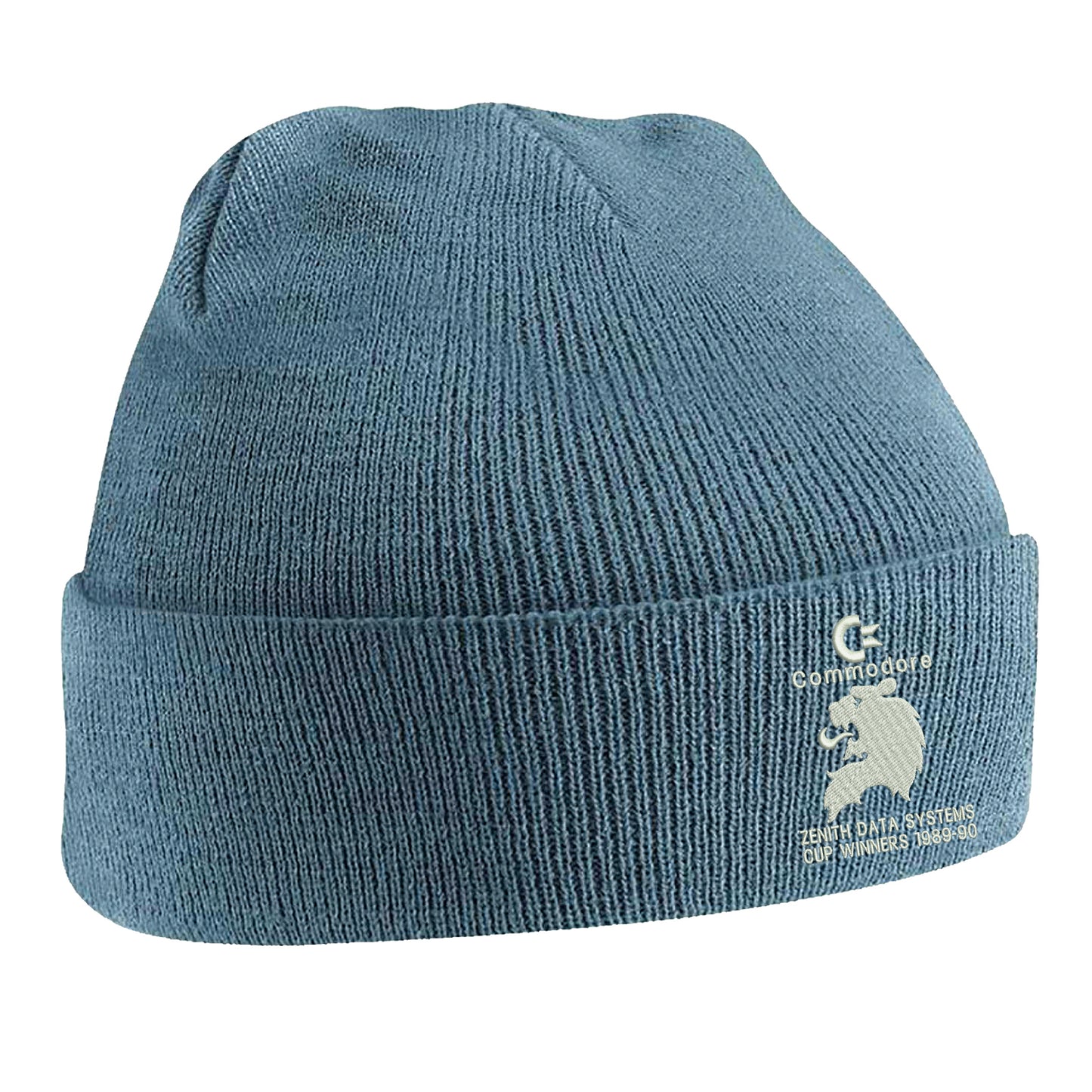 Retro Chelsea Zenith Data Systems Cup Winners 1989-90 Embroidered Beanie Hat