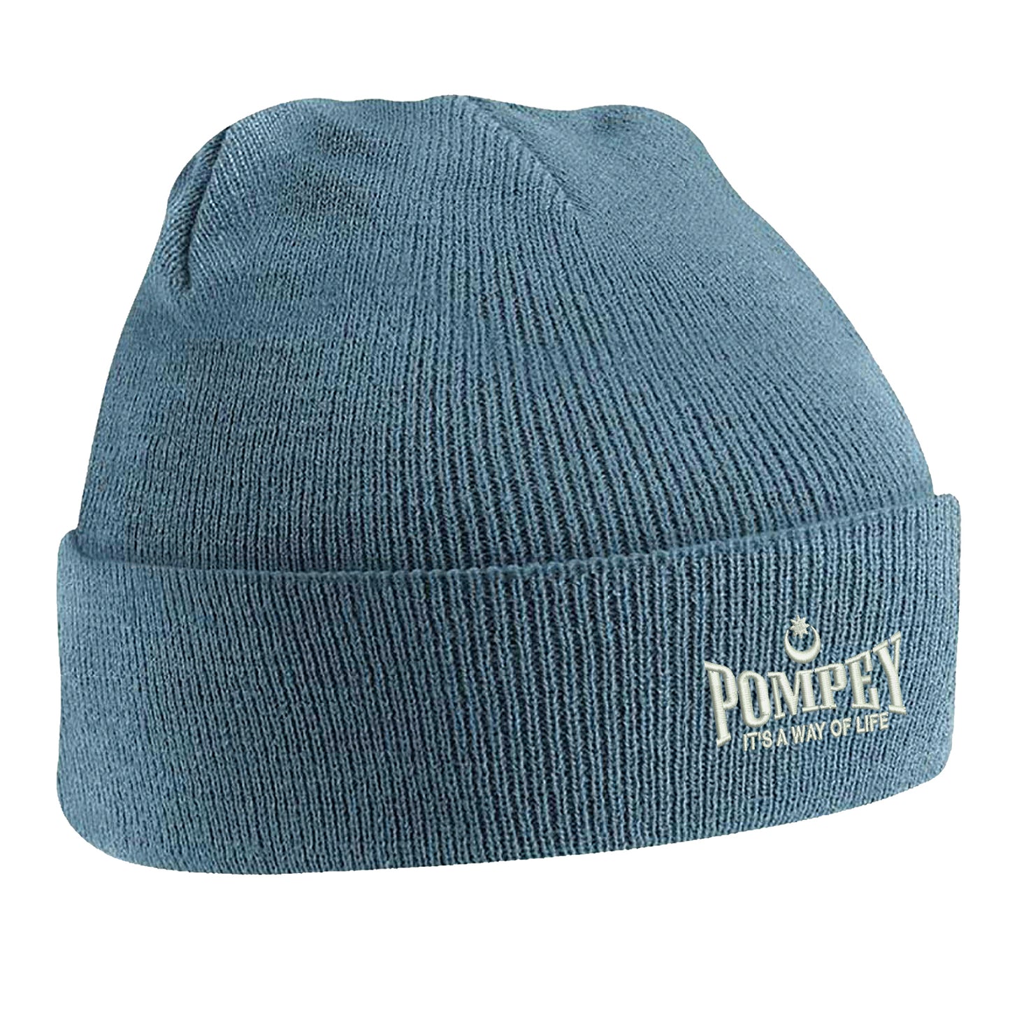 Pompey It's a Way of Life Embroidered Beanie Hat