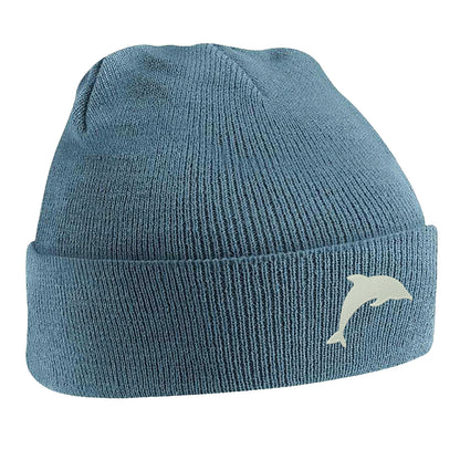 Dolphin Embroidered Beanie Hat