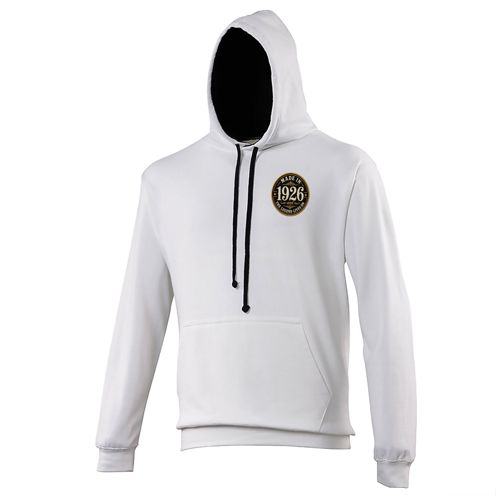 Made in 1926 Birthday Contrast Hoodie