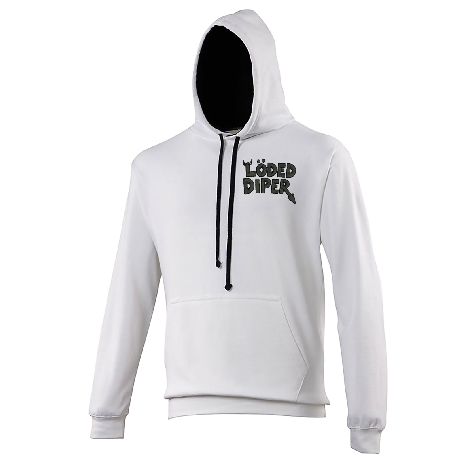 Loded Diper Rock Band Contrast Hoodie 