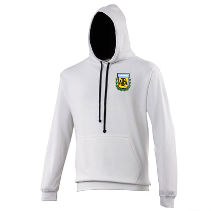 Old School Argentina Football Contrast Hoodie