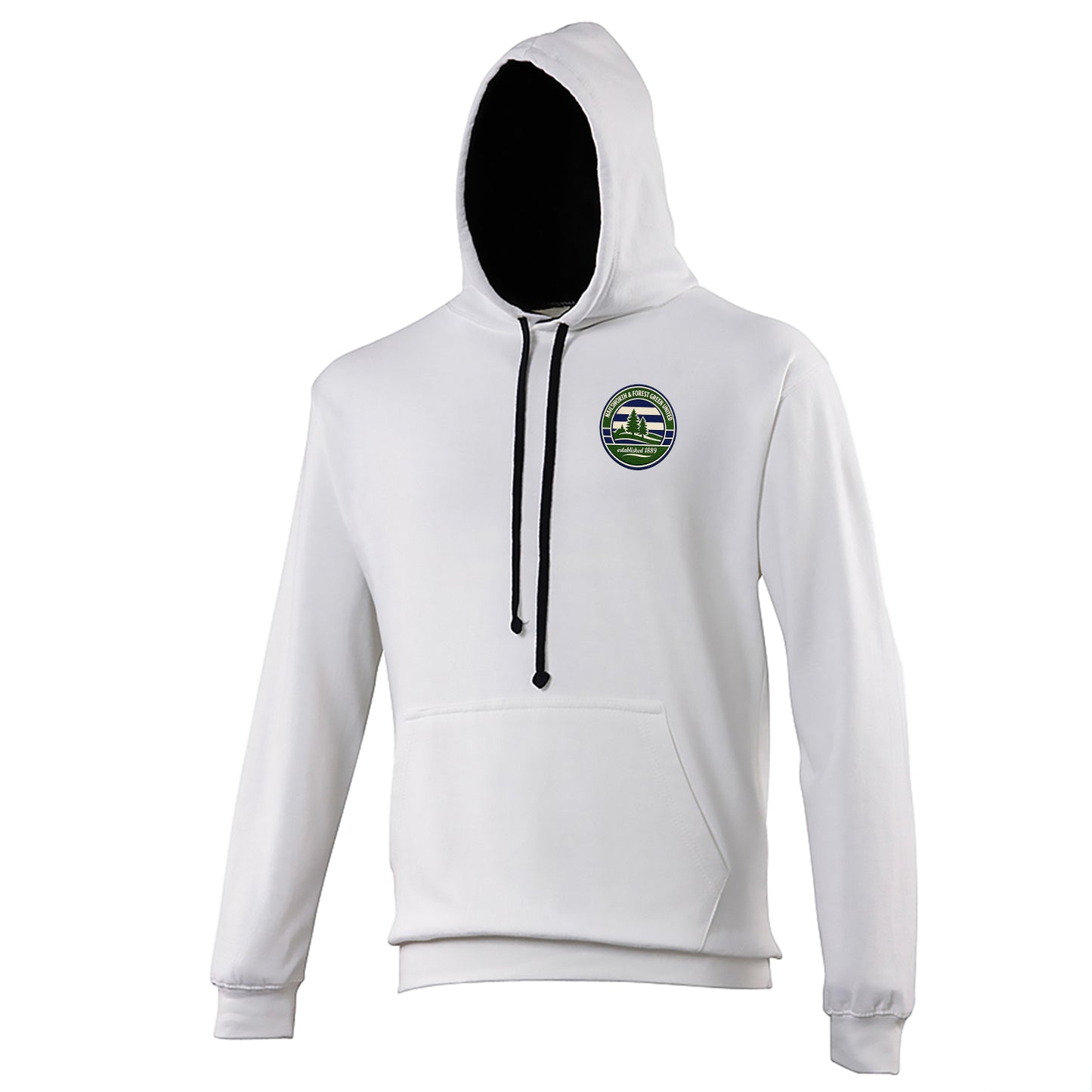 Retro Forest Green Rovers Contrast Hoodie