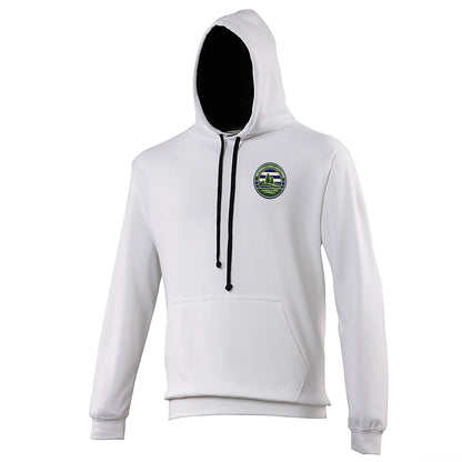 Retro Forest Green Rovers Contrast Hoodie