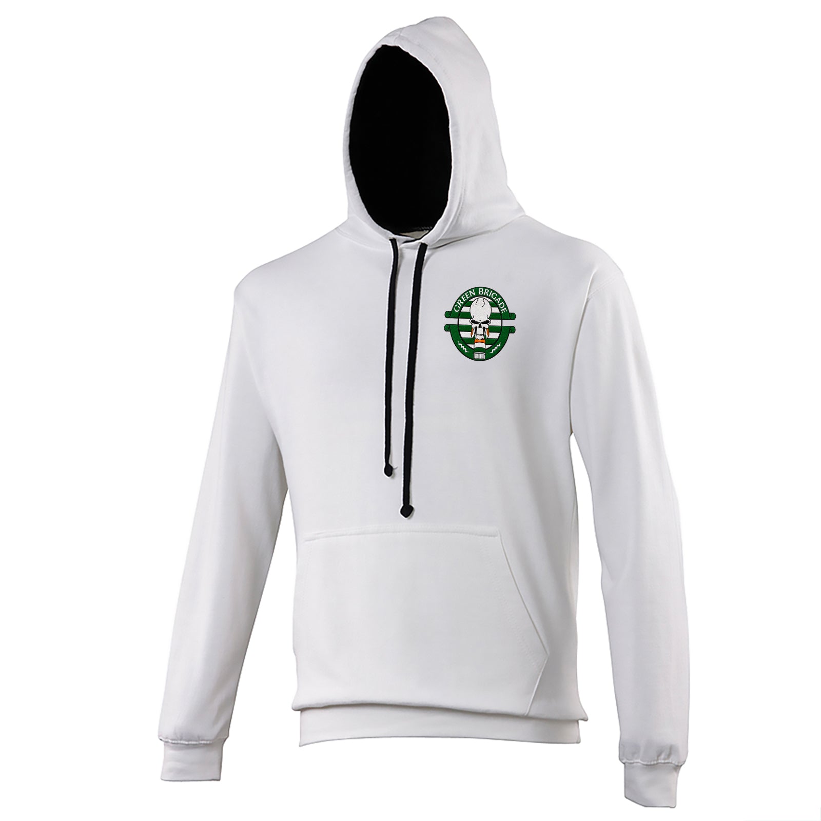 Green Brigade Celtic Football Contrast Hoodie
