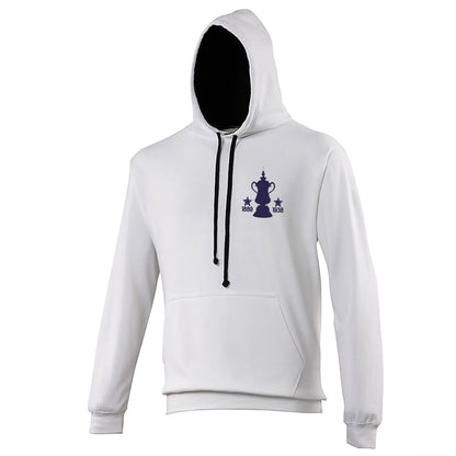 Retro Preston Two Time Cup Winners Embroidered Contrast Hoodie