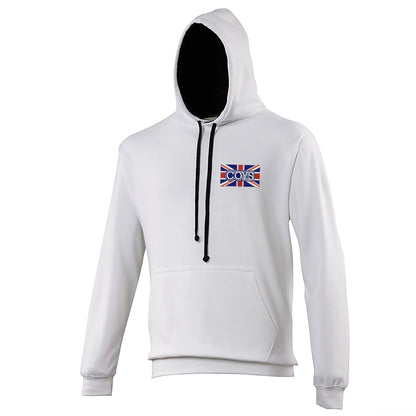 COYS Union Jack Embroidered Contrast Hoodie