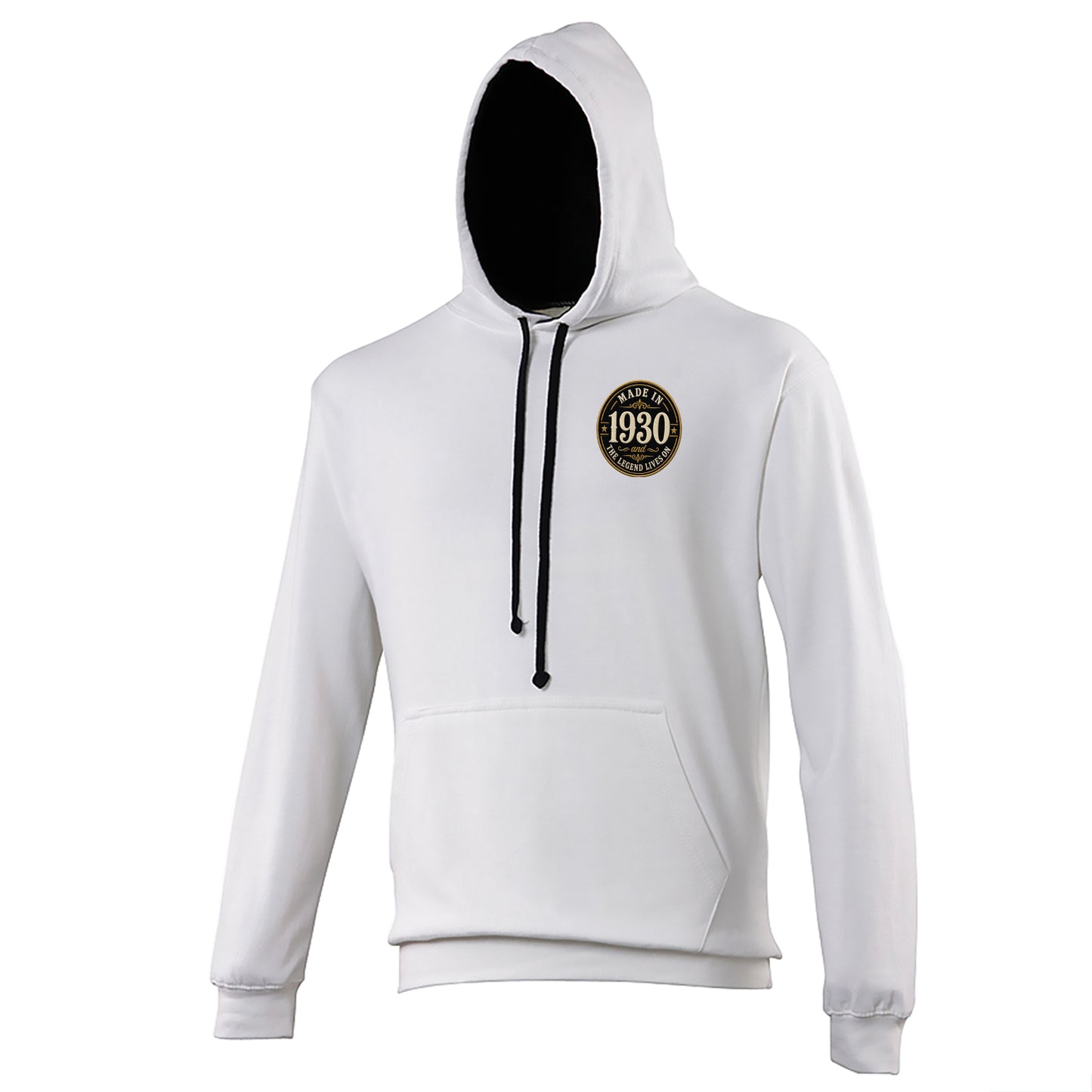 Made in 1930 Birthday Contrast Hoodie 