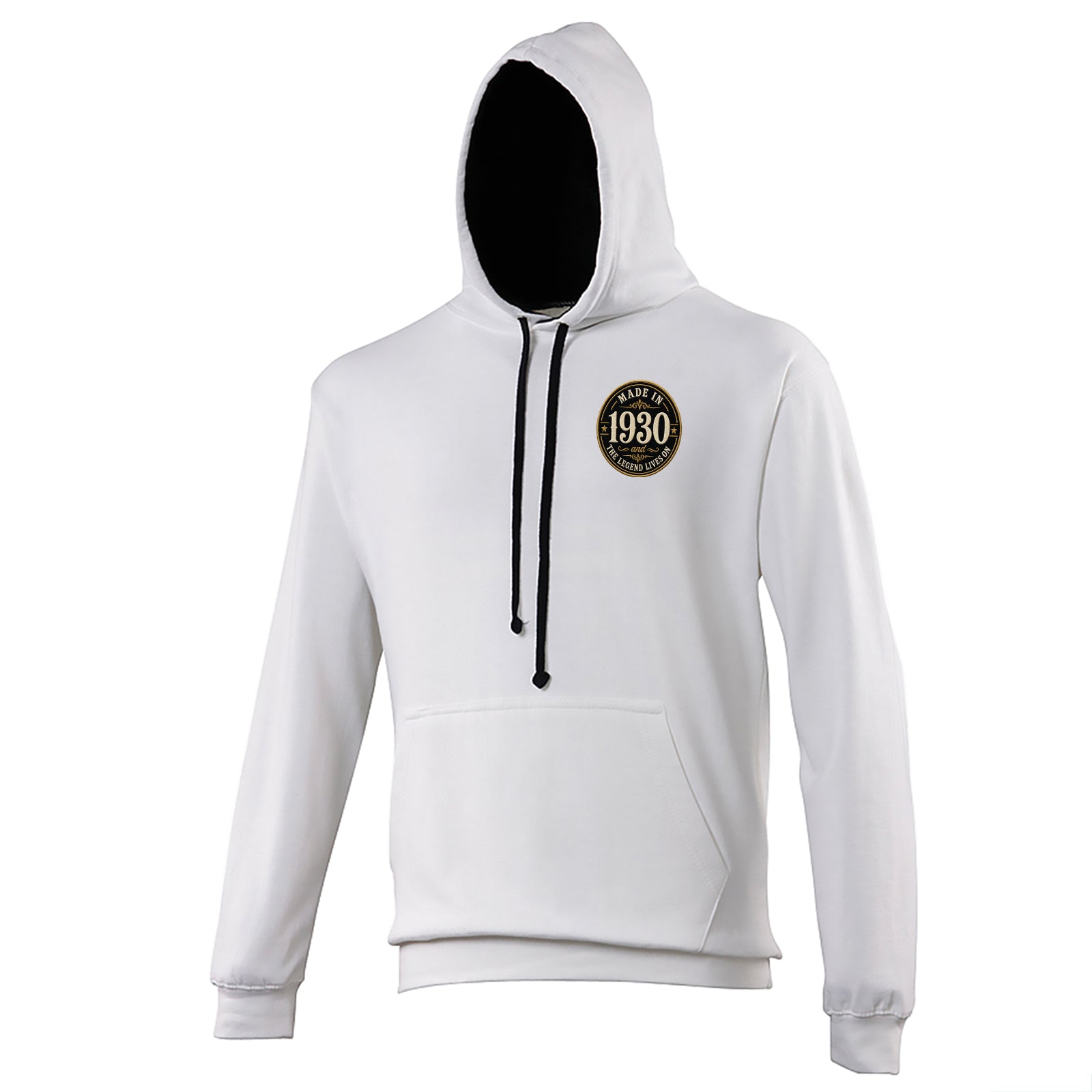 Made in 1930 Birthday Contrast Hoodie 