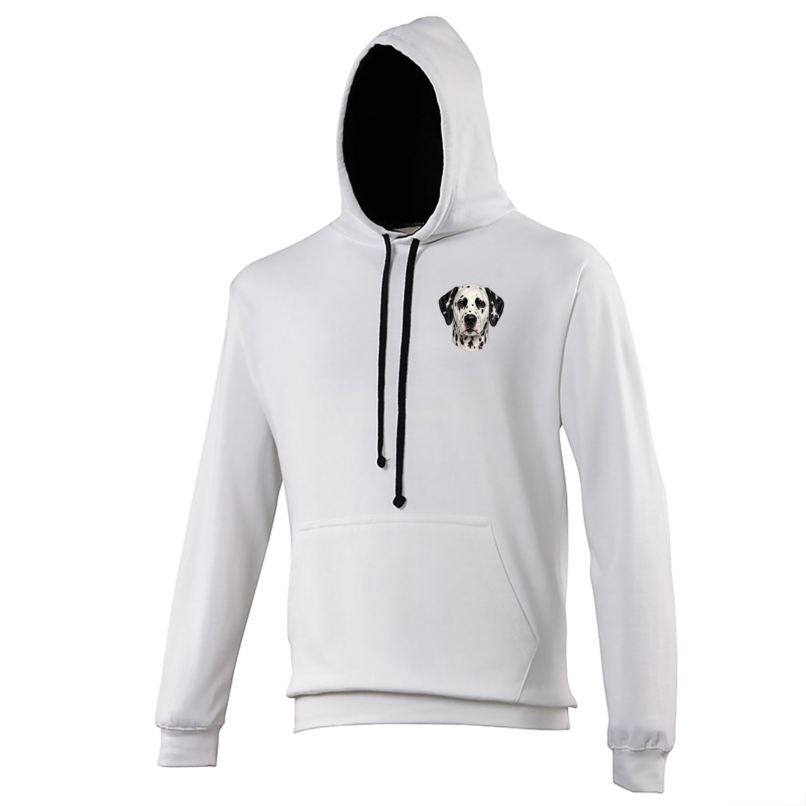 Dalmatian Dog Face Contrast Hoodie