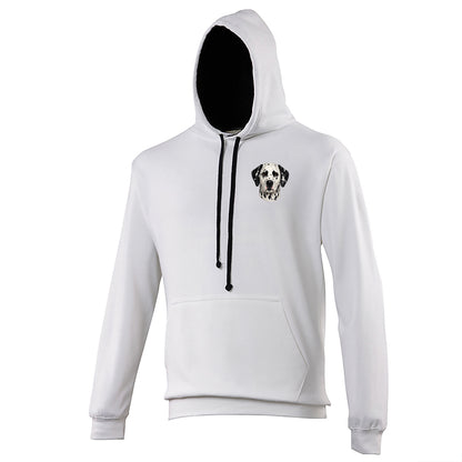 Dalmatian Dog Face Contrast Hoodie