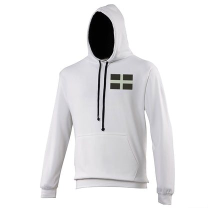 Saint Piran’s Flag Cornwall Contrast Hoodie 