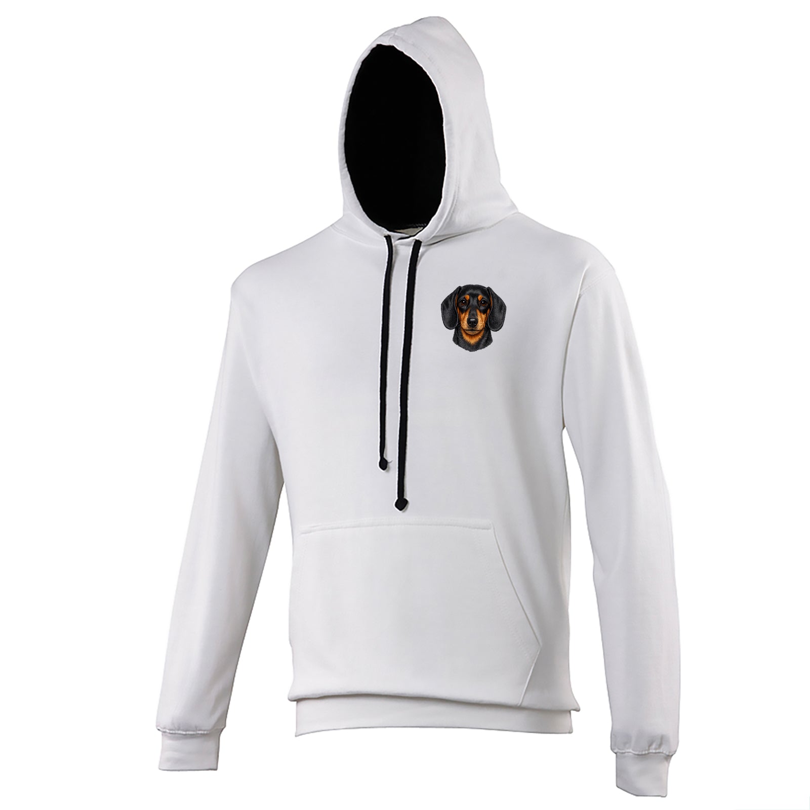 Dachshund Dog Face Contrast Hoodie