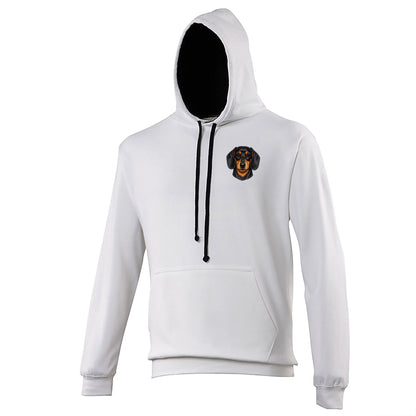 Dachshund Dog Face Contrast Hoodie