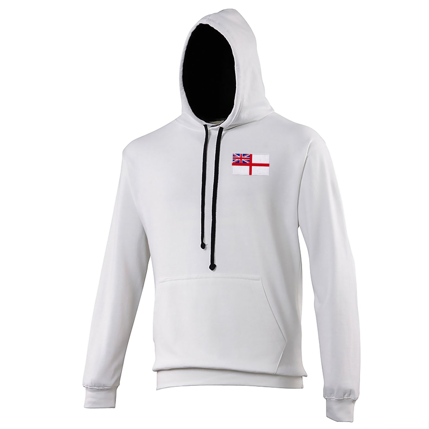 Royal Navy White Ensign Flag Contrast Hoodie