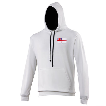 Royal Navy White Ensign Flag Contrast Hoodie