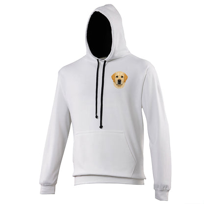 Labrador Dog Face Contrast Hoodie