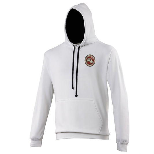 Old School Fulham Football Contrast Hoodie