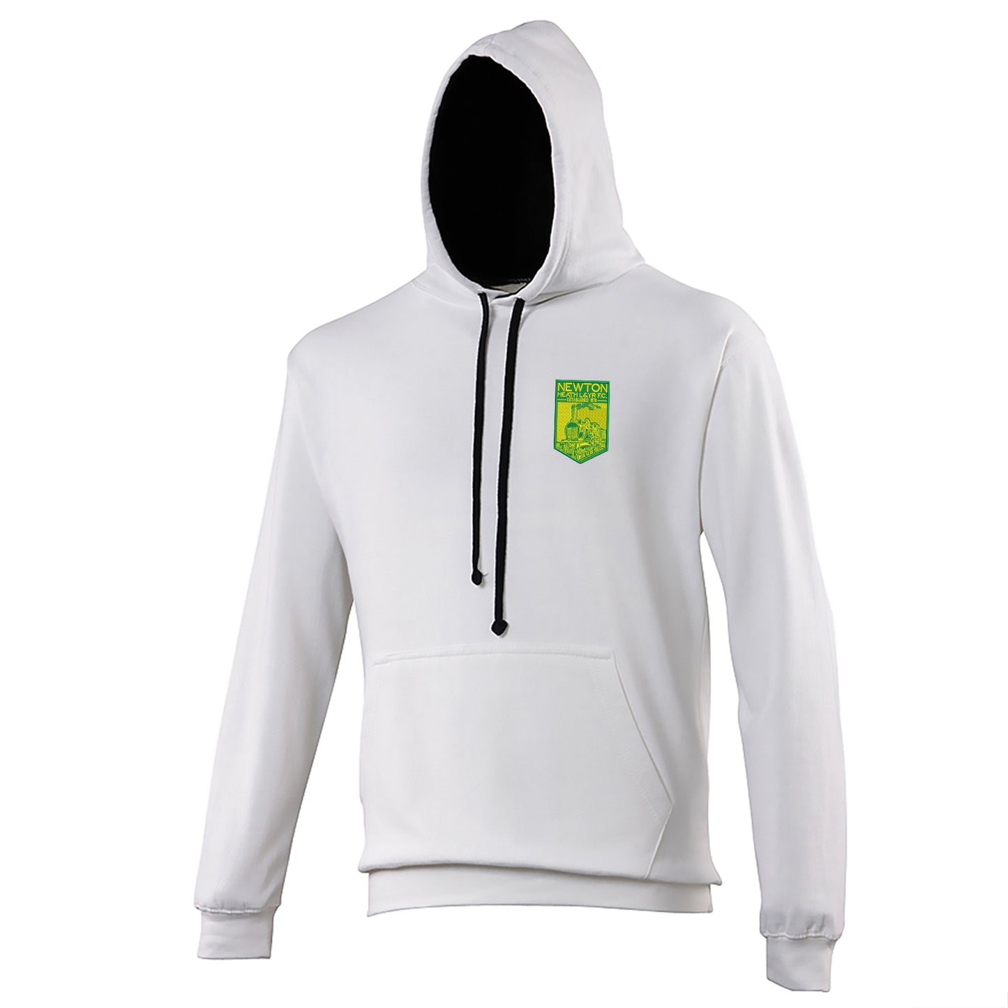 Retro Newton Heath LYR Embroidered Contrast Hoodie