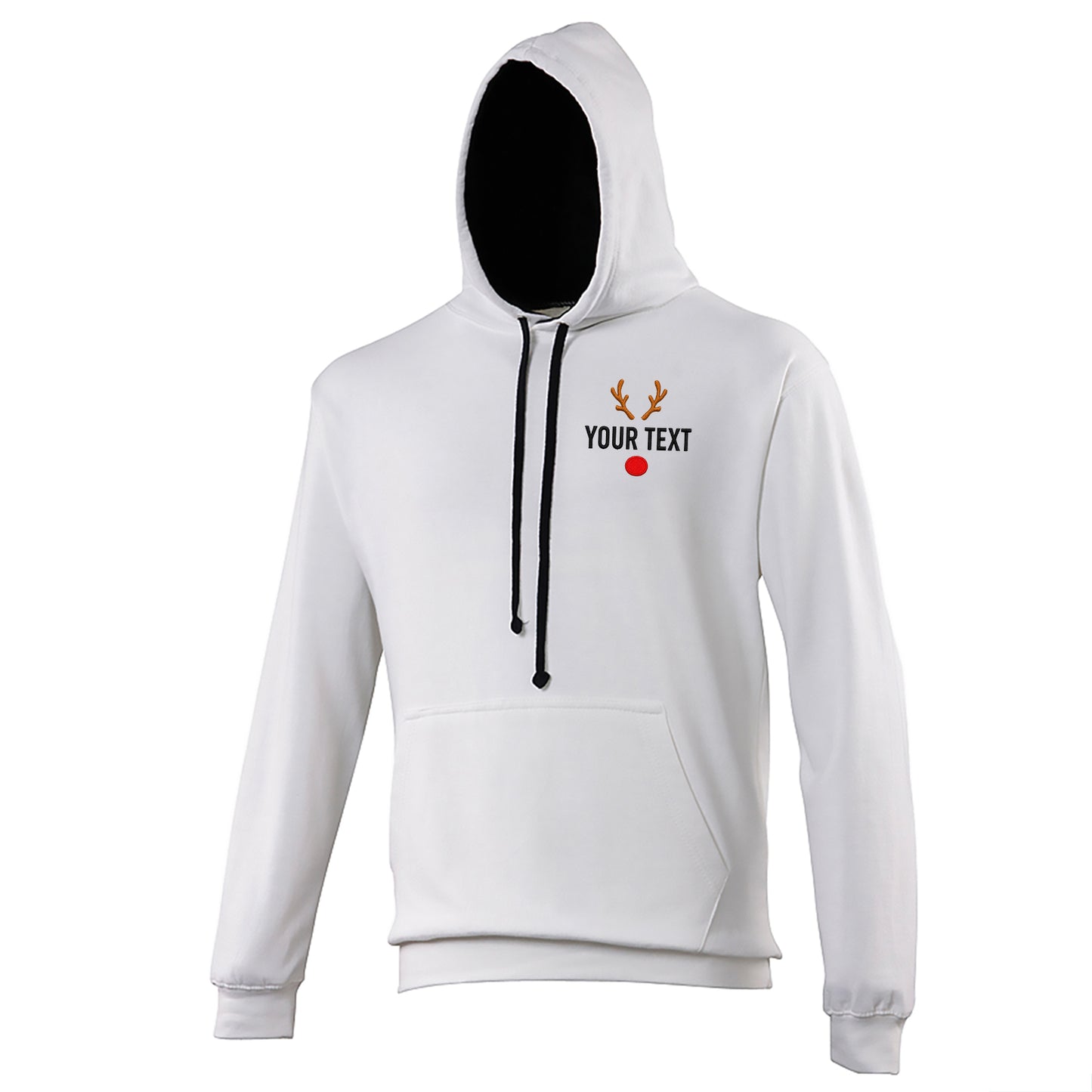 Reindeer Contrast Hoodie 