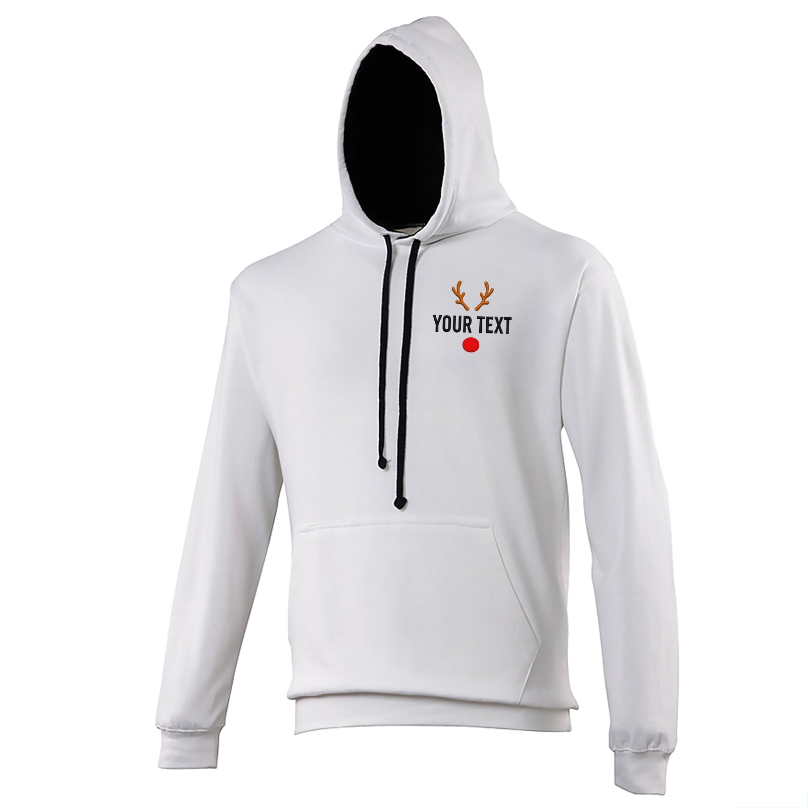 Reindeer Contrast Hoodie 