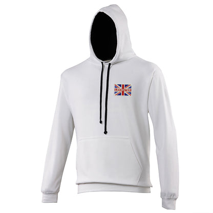 Leicester Coloured Union Jack Embroidered Contrast Hoodie