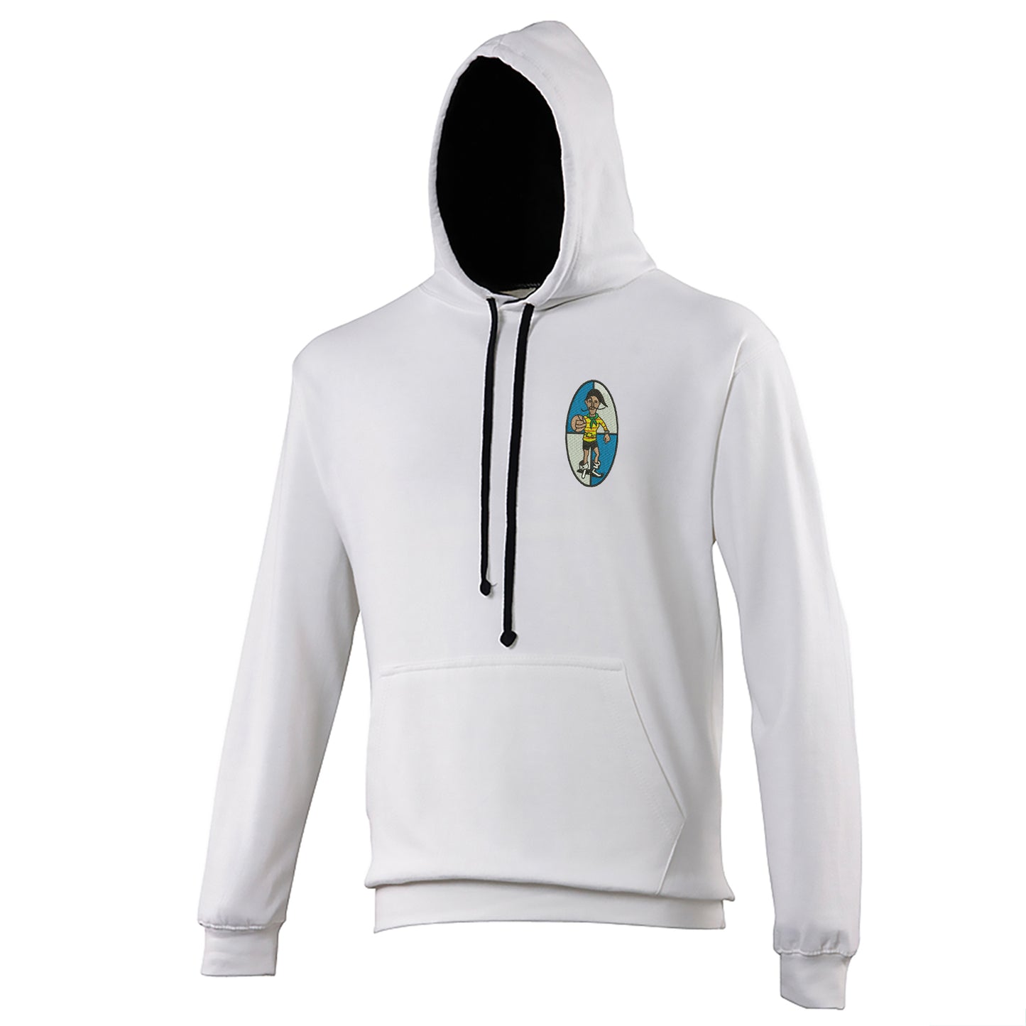 Retro Bristol Rovers 1933 Embroidered Contrast Hoodie