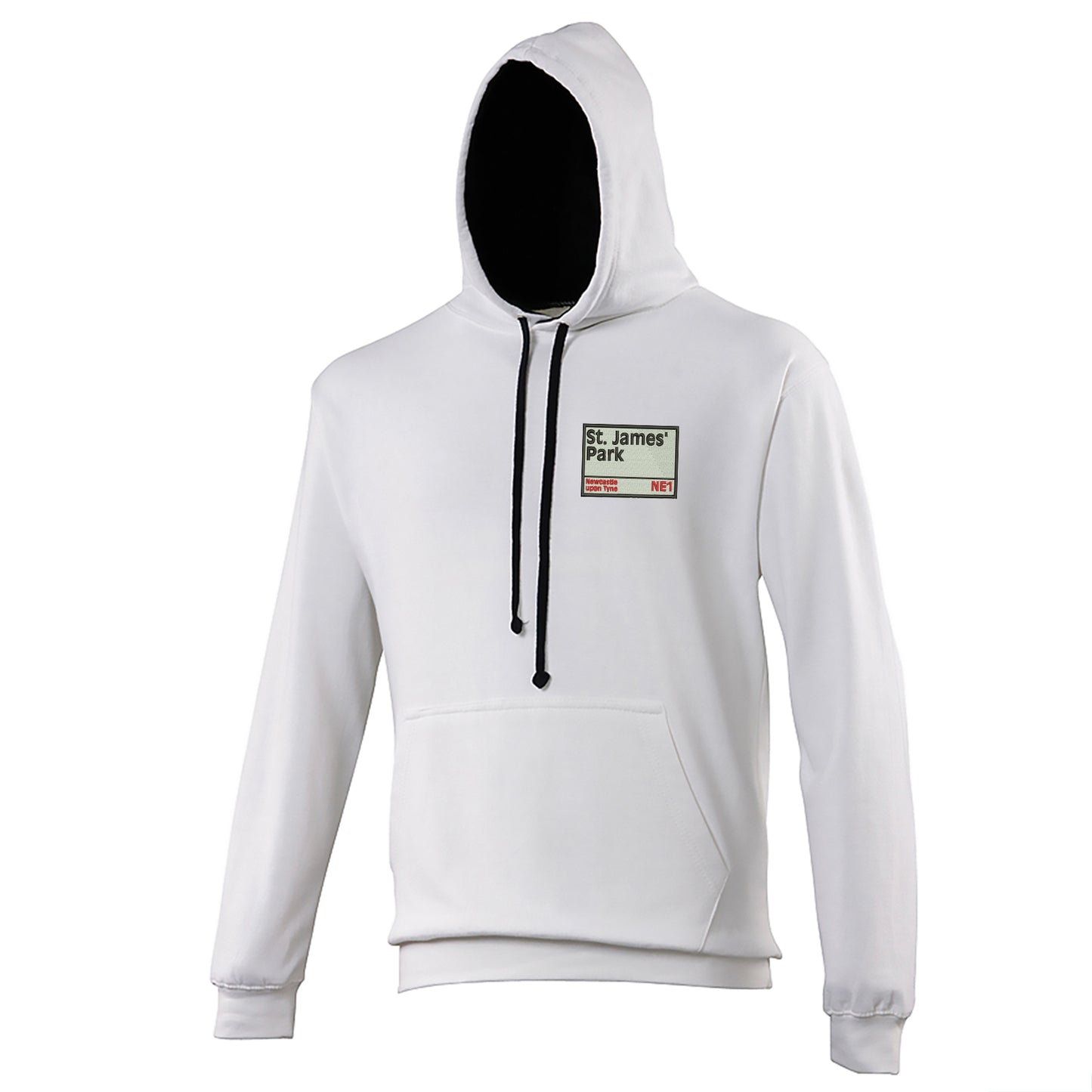 St James' Park NE1 Embroidered Contrast Hoodie