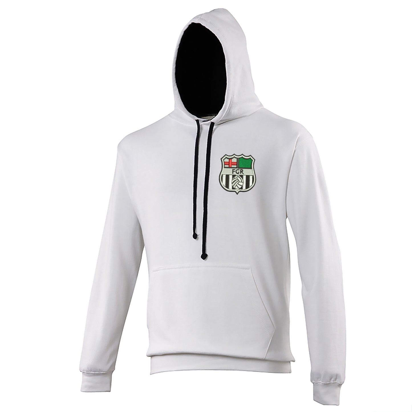 Retro Forest Green 1975 Embroidered Contrast Hoodie