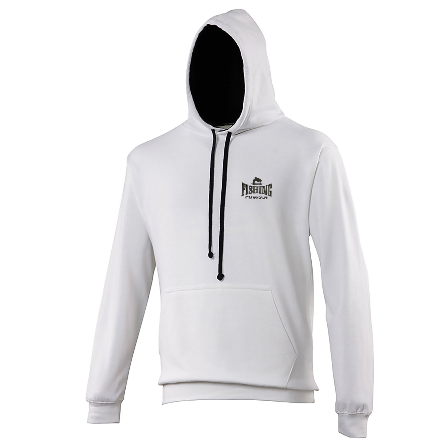 Fishing It's a Way of Life Contrast Hoodie