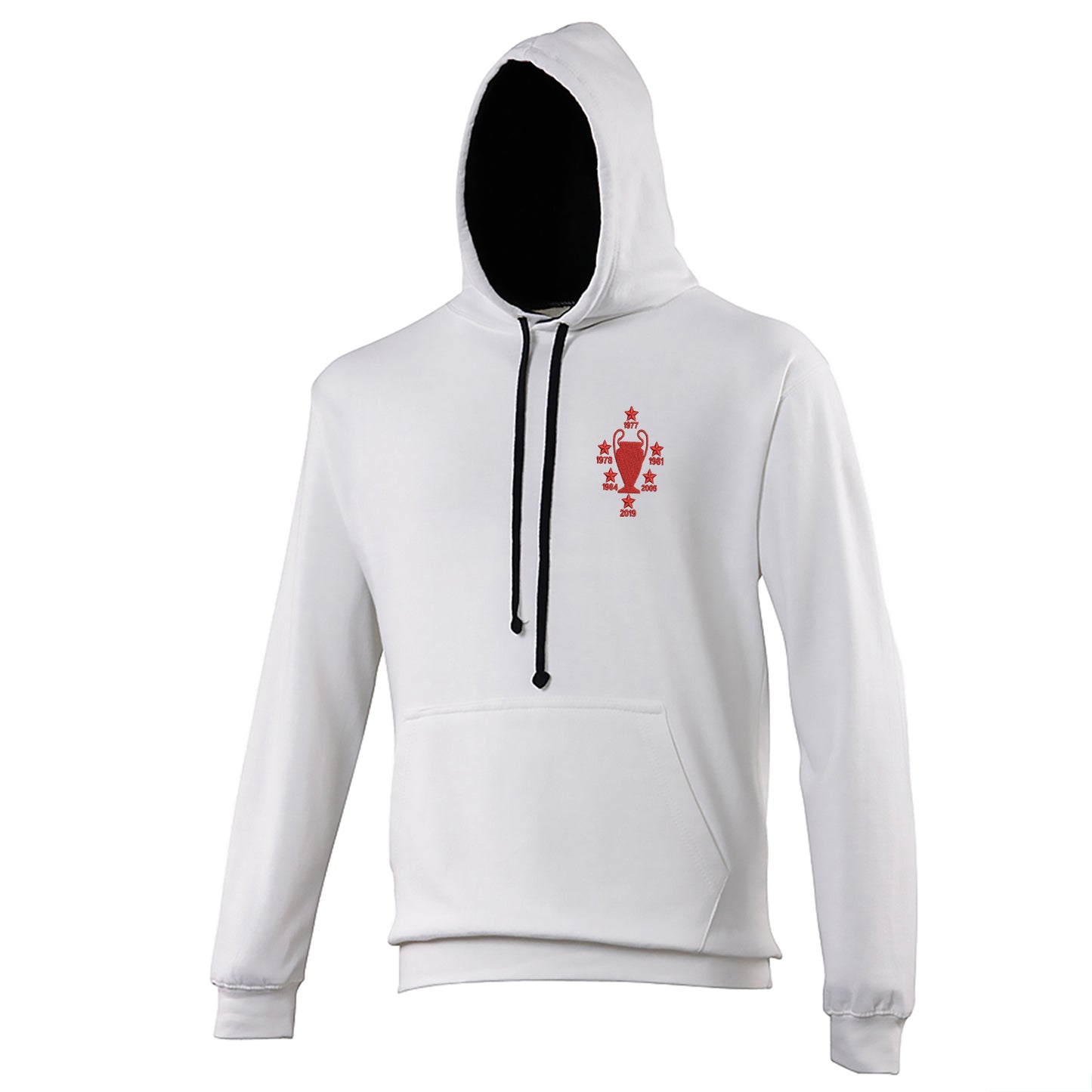 Liverpool Six Time Champions of Europe Embroidered Contrast Hoodie