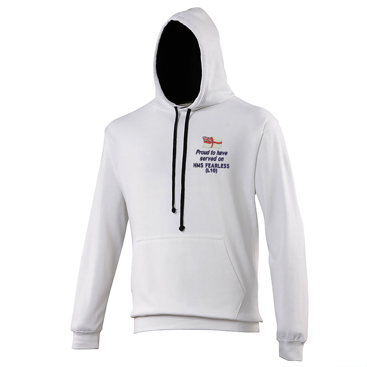 Proud to Have Served on HMS Fearless (L10) Contrast Hoodie