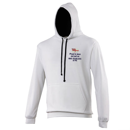 Proud to Have Served on HMS Fearless (L10) Contrast Hoodie
