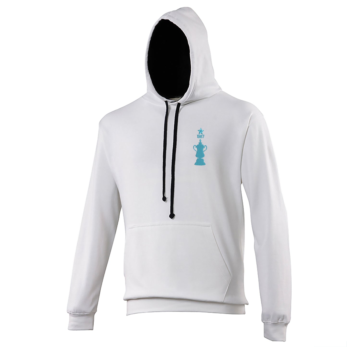 Retro Coventry FA Cup Winners Embroidered Contrast Hoodie
