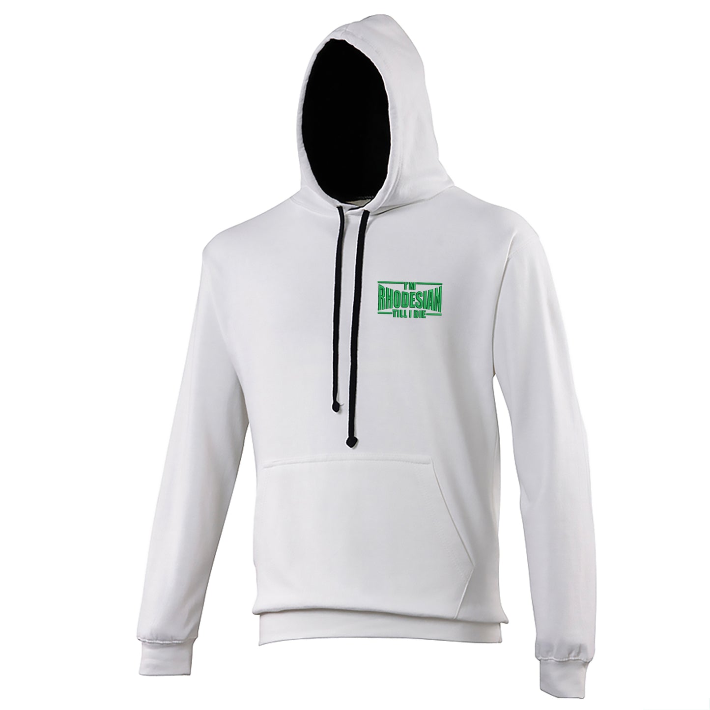 I'm Rhodesian Till I Die Embroidered Contrast Hoodie