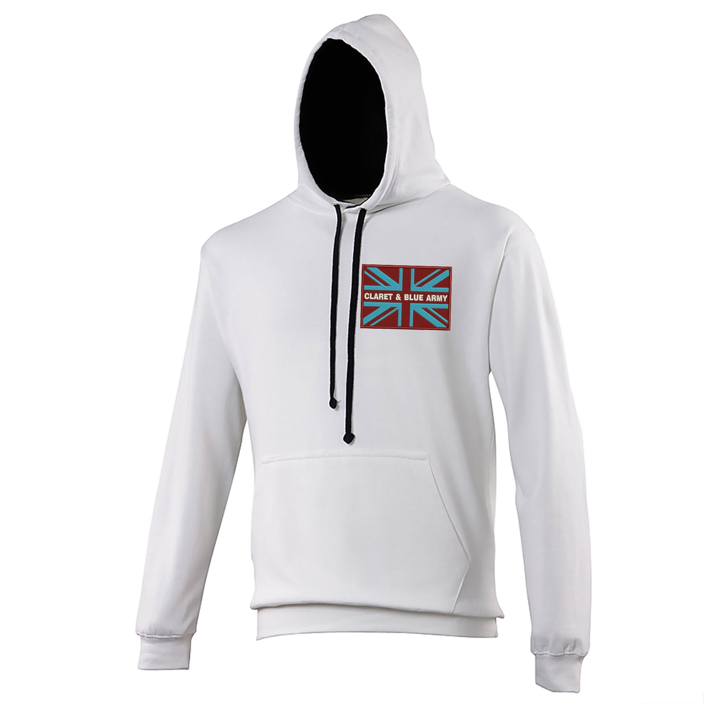 Claret & Blue Army Coloured Union Jack Hoodie